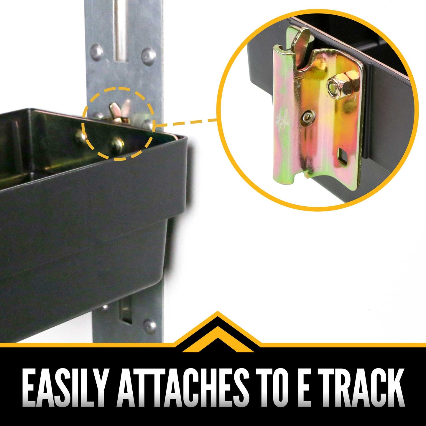 Small E-Track Storage Bin | Plastic | 6-1/2"W x 4"H x 7-1/4"D