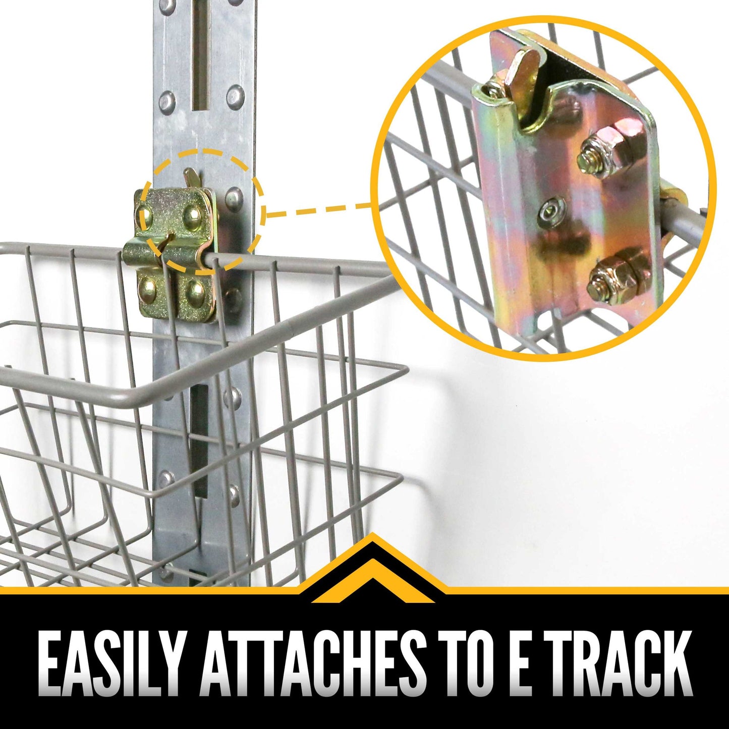 Small E-Track Storage Bin | Steel Wire | 12-1/2"W x 6-1/2"H x 6-3/4"D