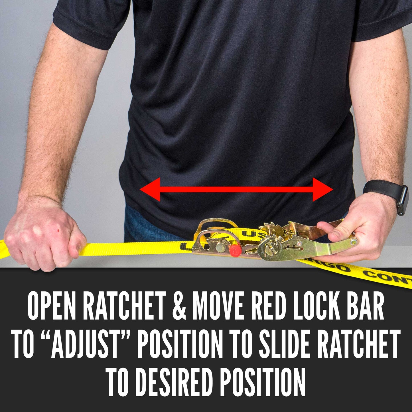 2" x 20' Blue E-Track Sliding Ratchet Strap