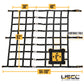 82" x 82" Heavy-Duty Cargo Net with Center Opening | Ratchets & E-Track Fittings