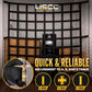 82" x 82" Heavy-Duty Cargo Net with Mesh Lining | Ratchets & E-Track Fittings