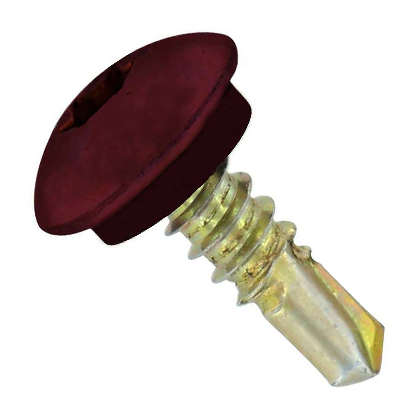 14 inch14 x 78 inch Eclipse Steelbinder Metal Roofing Stitch Screw Burgundy Pkg 250