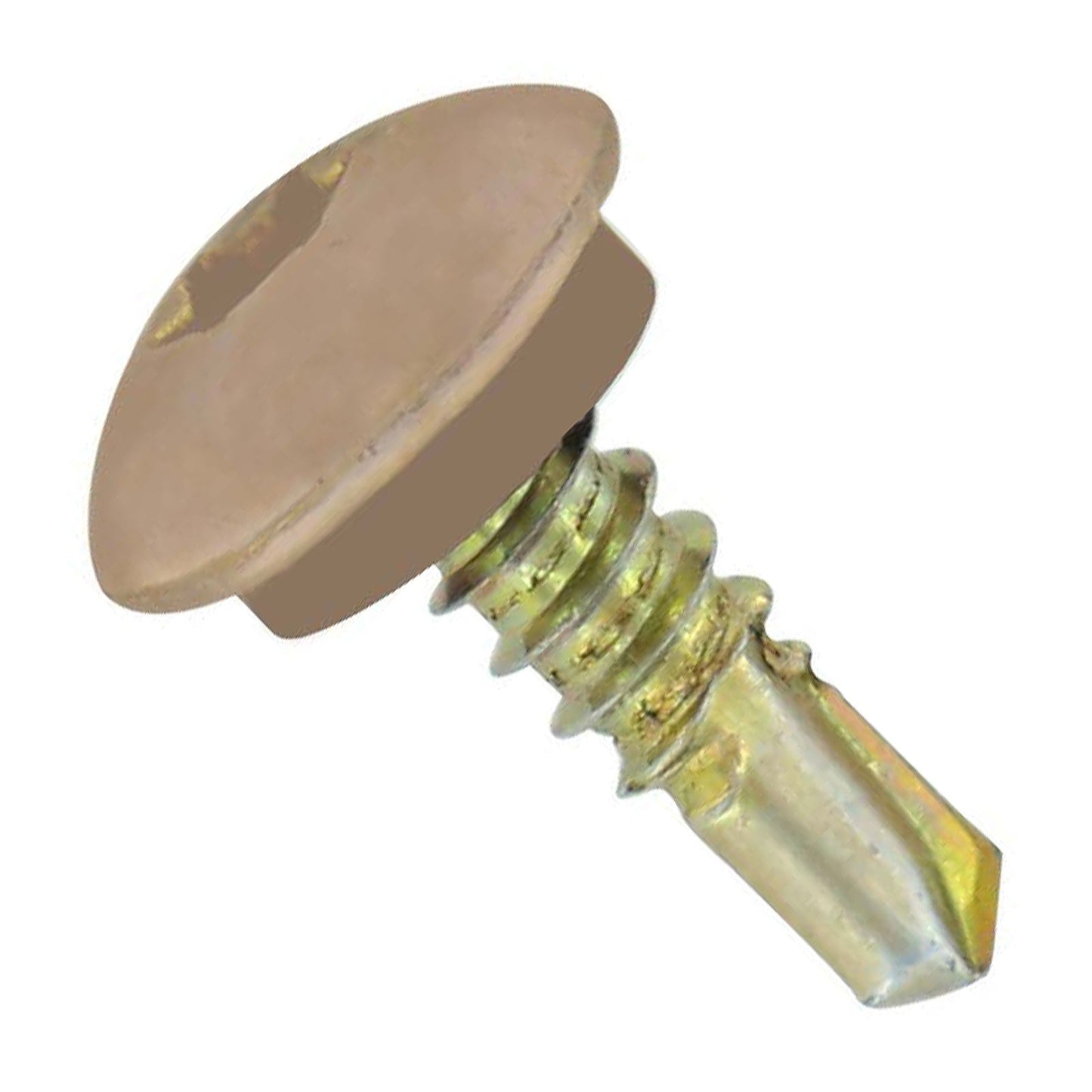 14 inch14 x 78 inch Eclipse Steelbinder Metal Roofing Stitch Screw Tan Pkg 250