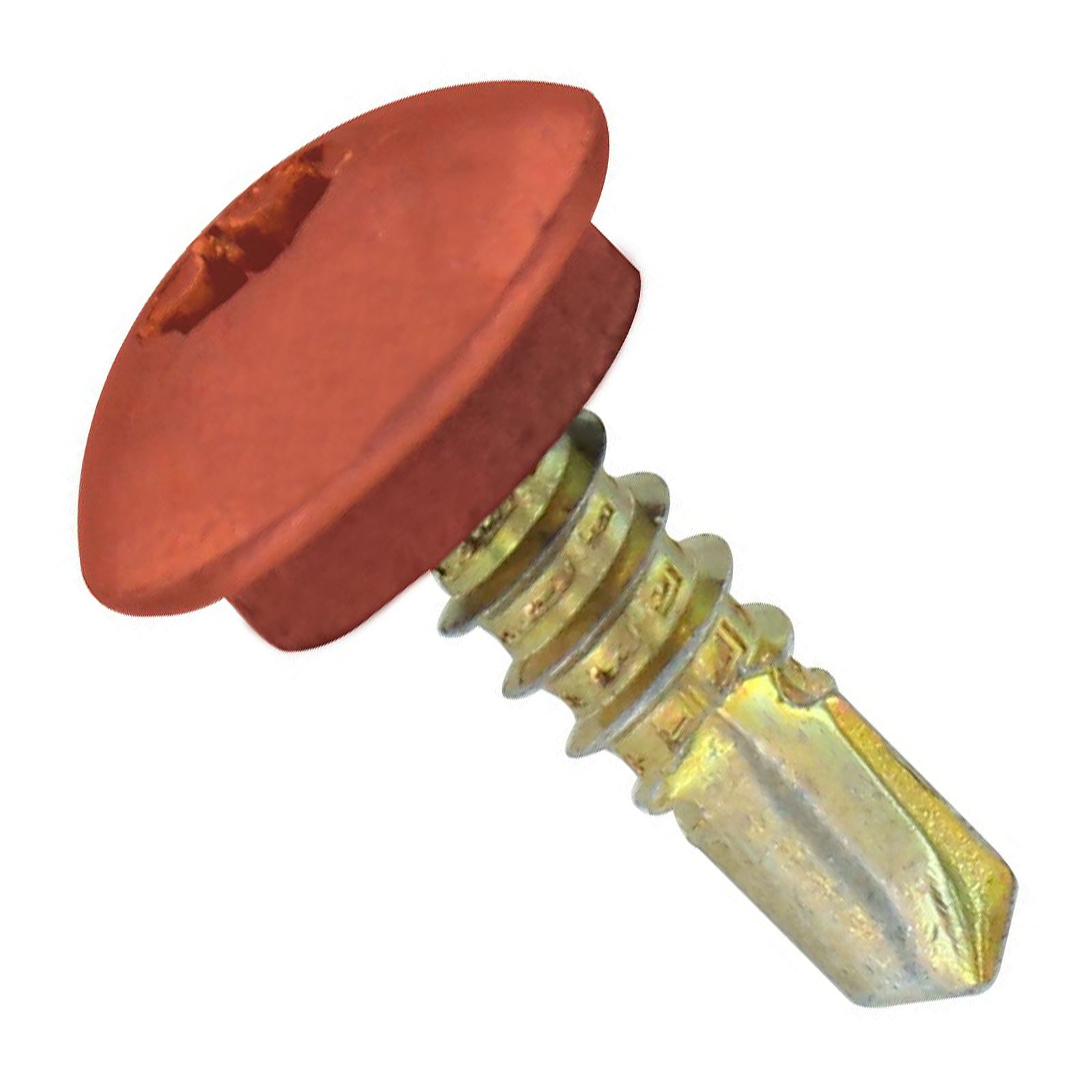 #1214 x 34 inch Eclipse Steelbinder Metal Roofing Screw Copper Pkg 250 image 1 of 2