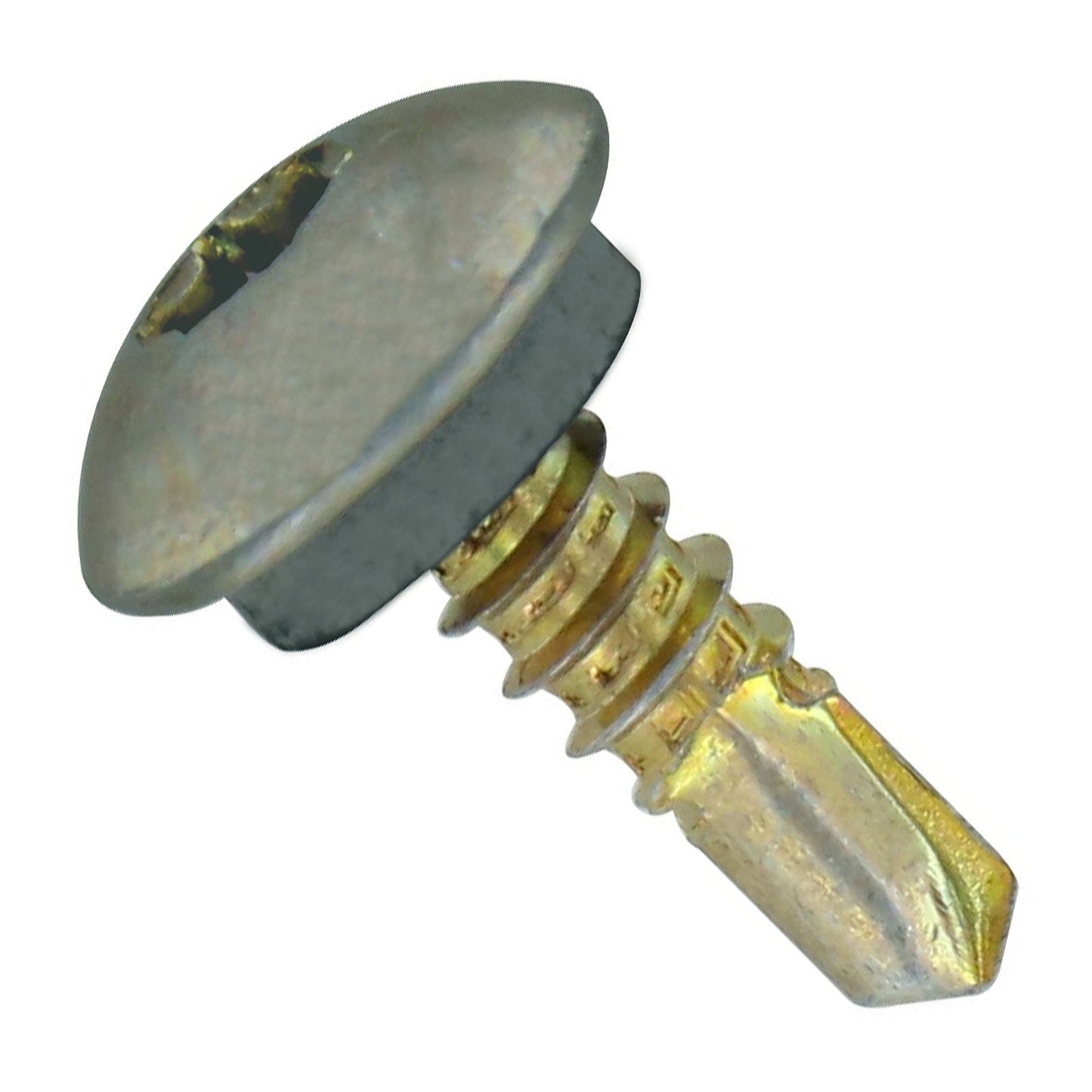 #1214 x 34 inch Eclipse Steelbinder Metal Roofing Screw Light Gray Pkg 250 image 1 of 2