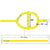 Yellow Adjustable Tow Dolly Strap with 2