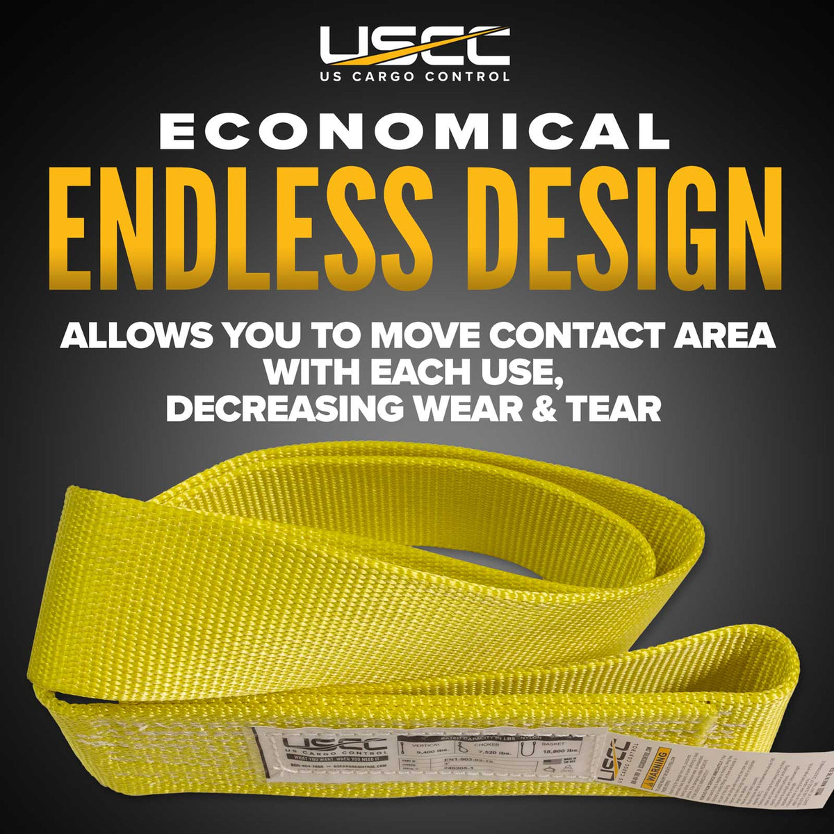 Nylon Lifting Sling - Endless - 4" x  10' - 4-ply