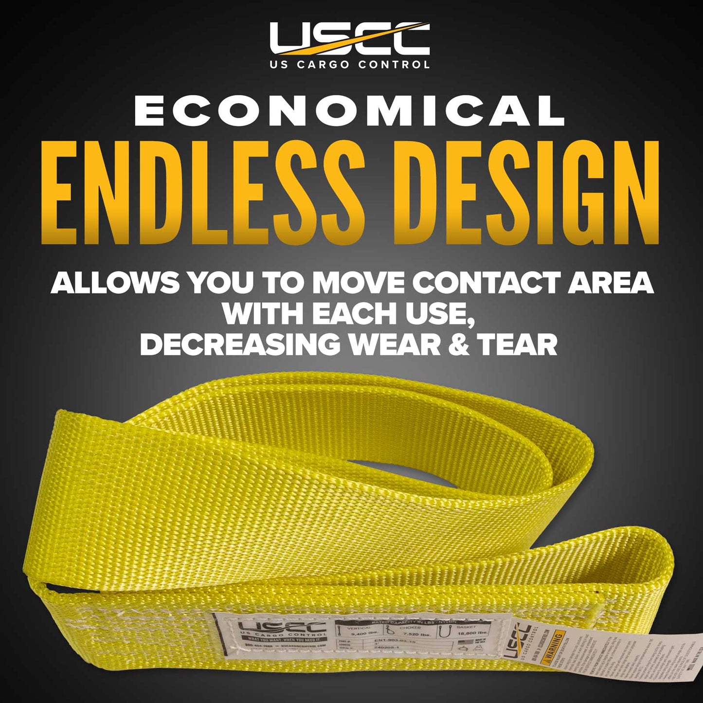 Nylon Lifting Sling - Endless - 3" x  3' - 3-ply