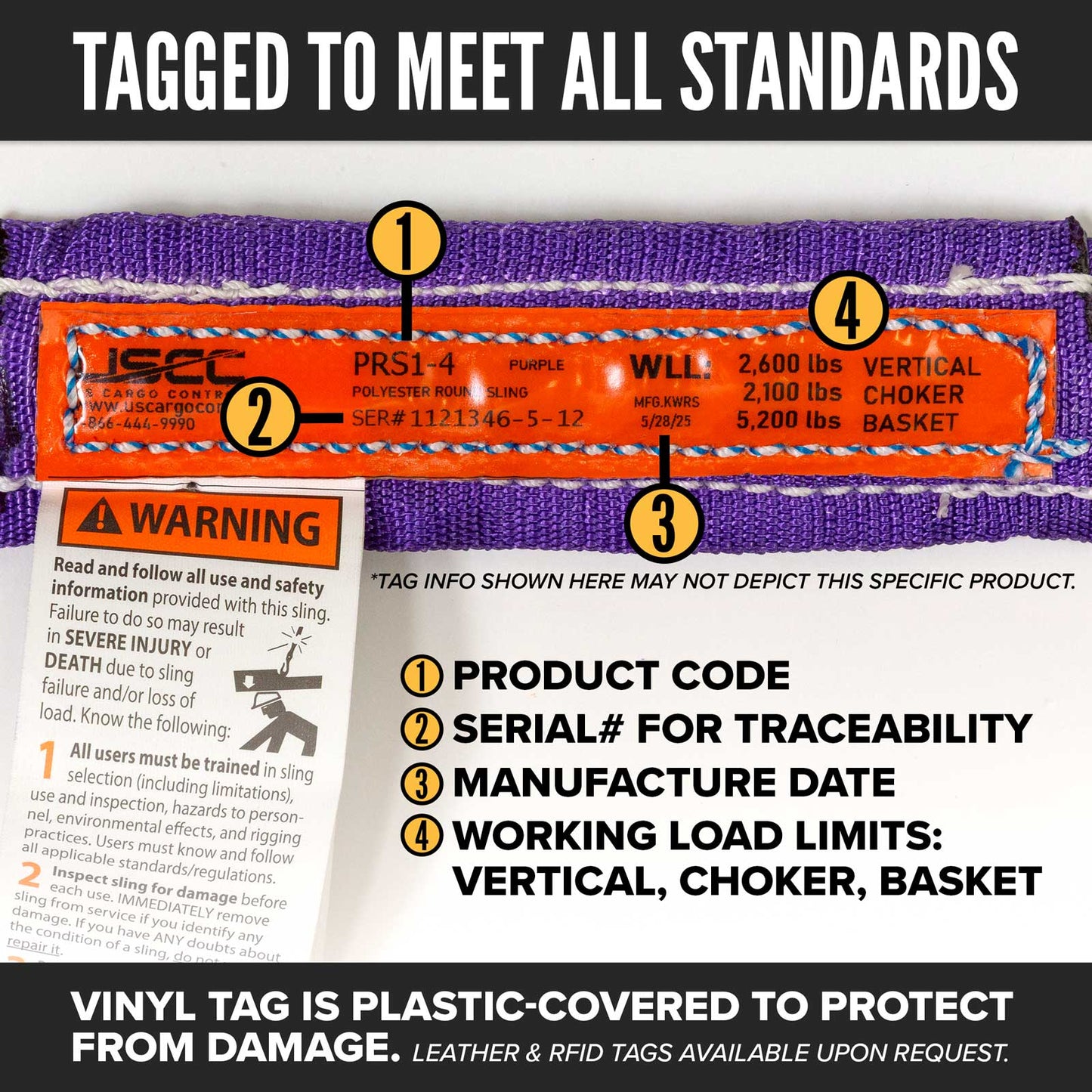 7' Domestic Endless Round Sling - Polyester | 2,600 lbs. Capacity