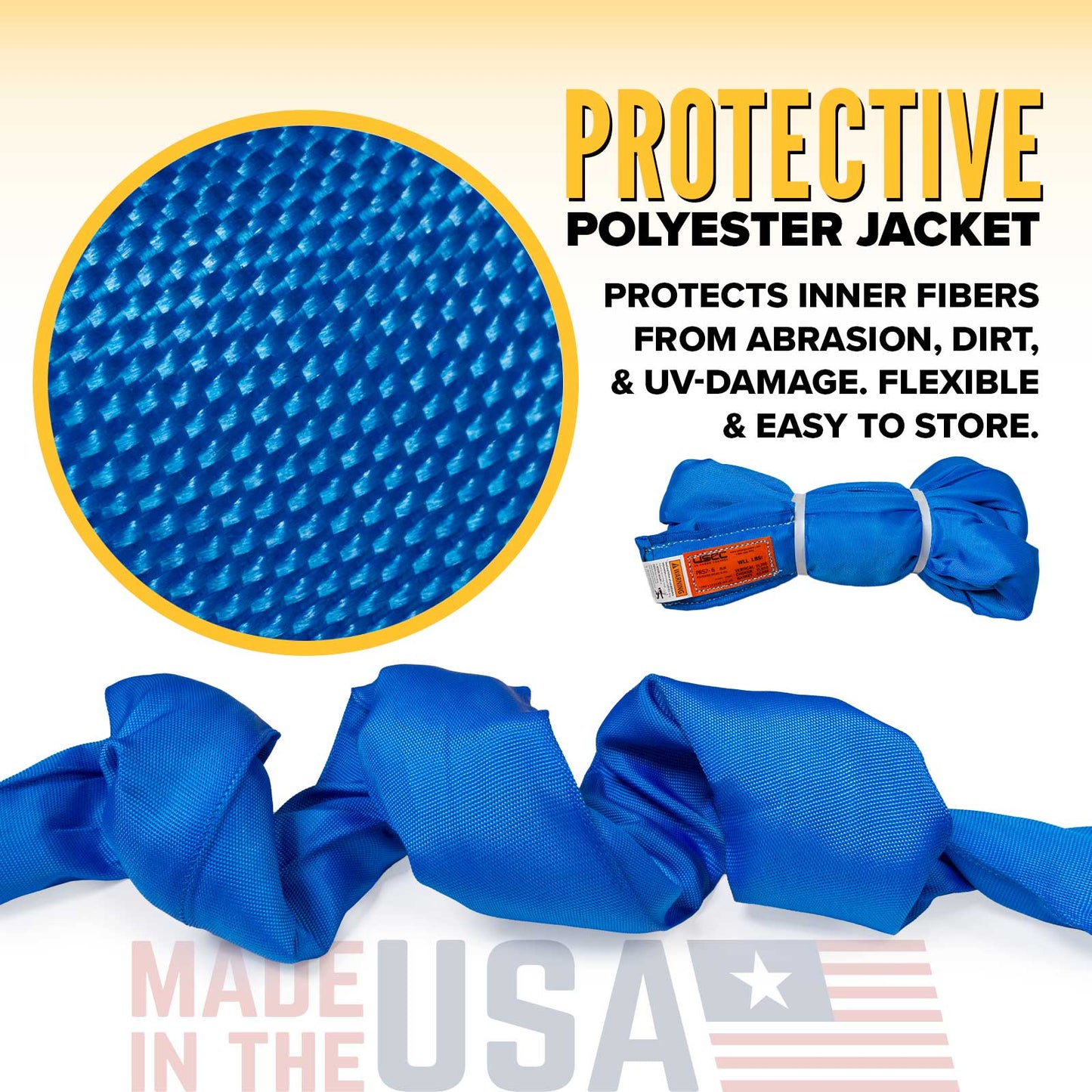 16' Domestic Endless Round Sling - Polyester | 21,200 lbs. Capacity