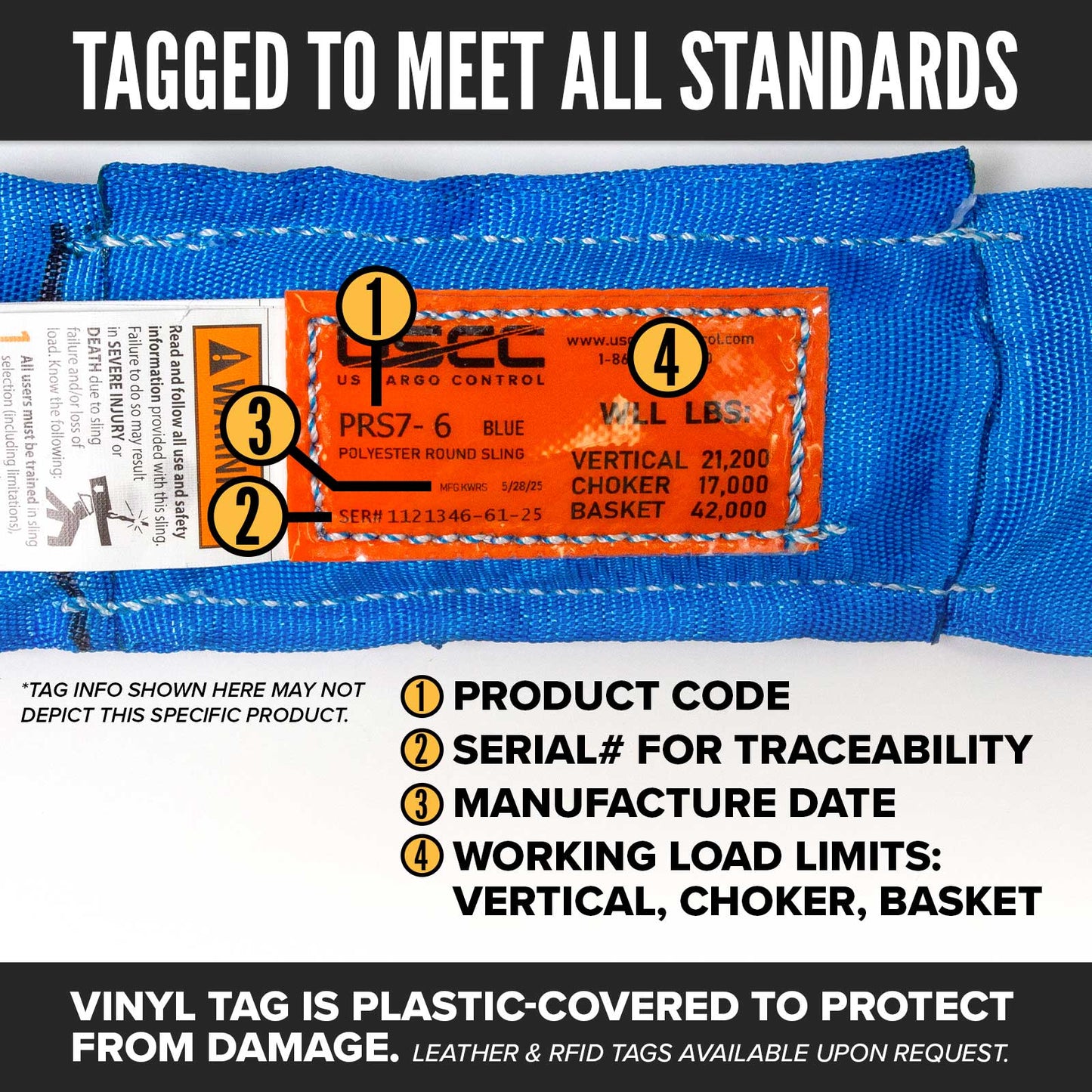 14' Domestic Endless Round Sling - Polyester | 21,200 lbs. Capacity