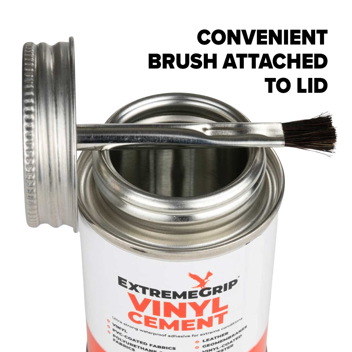 Rochford ExtremeGrip Vinyl Cement+ | 8oz. | Brush Applicator Lid