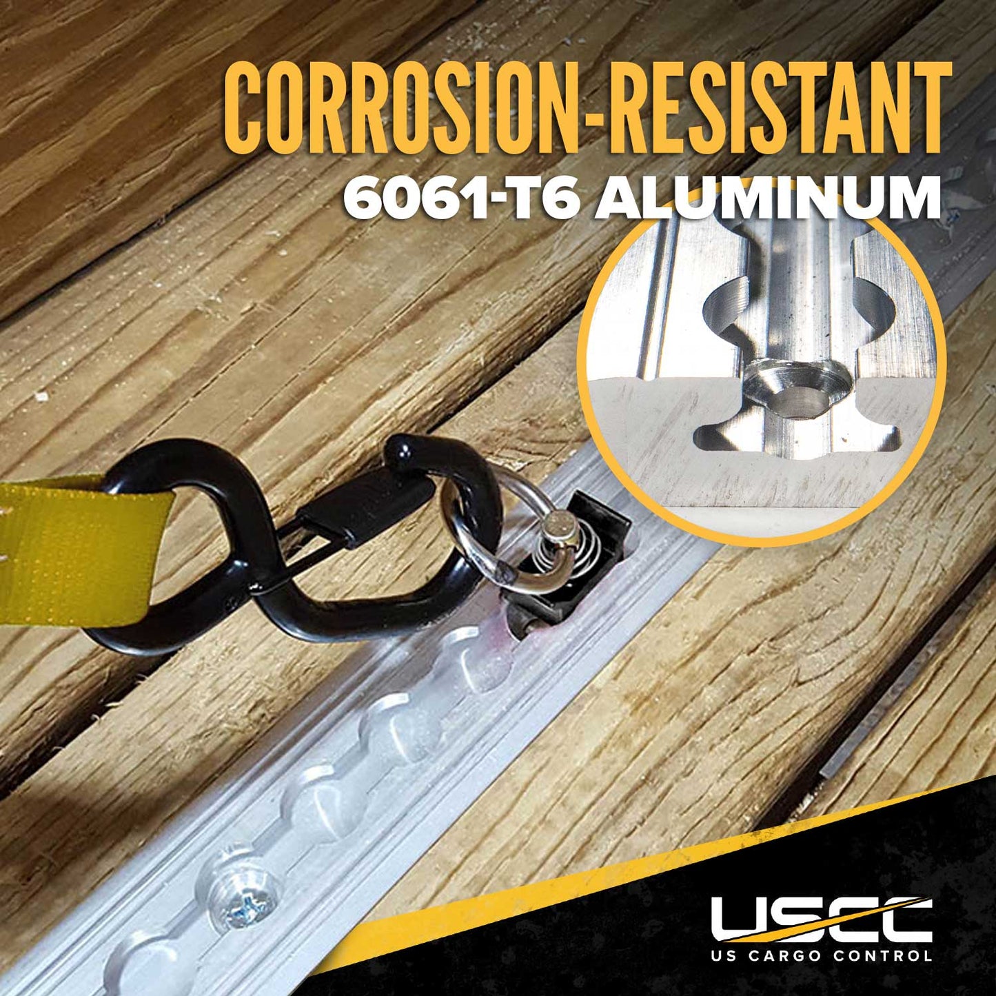 96" Flanged L-Track Kit | Aluminum | 2-Pack