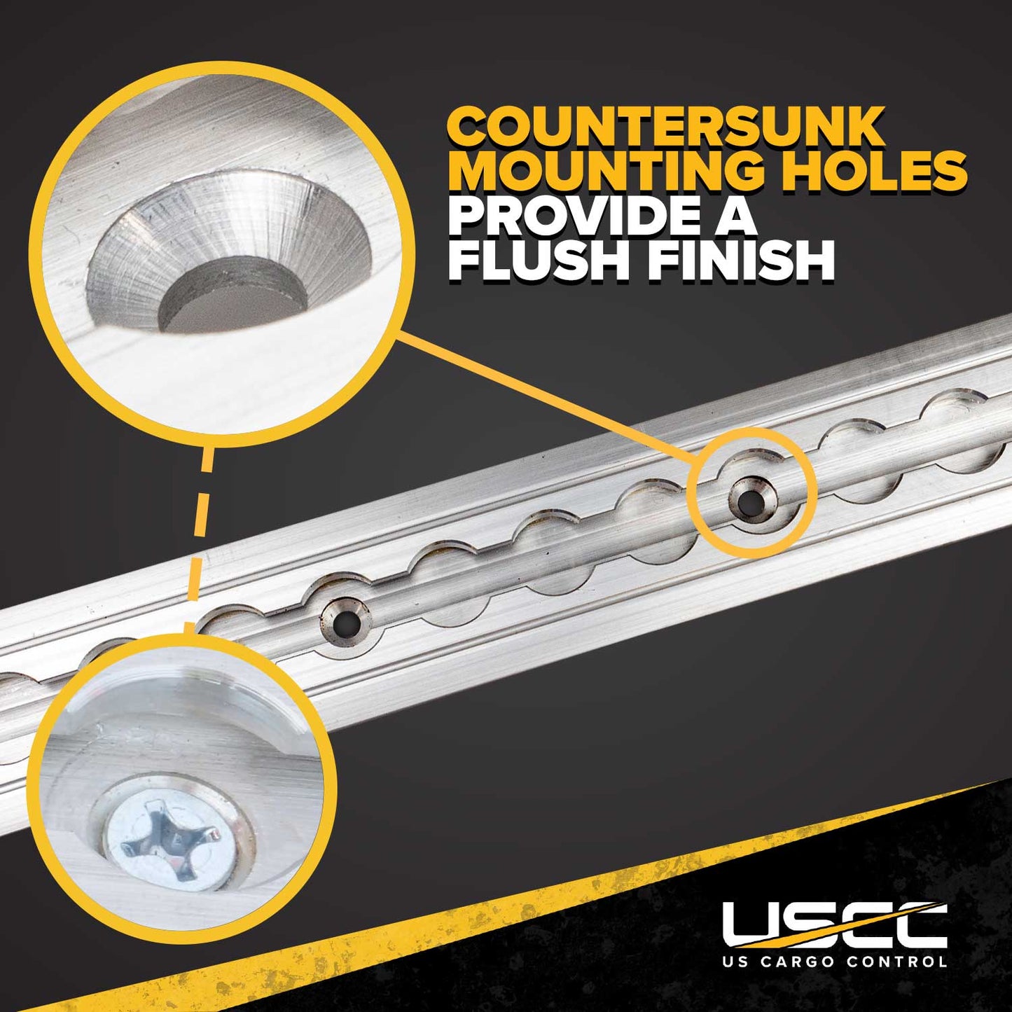 96" Flanged L-Track Kit | Aluminum | 4-Pack