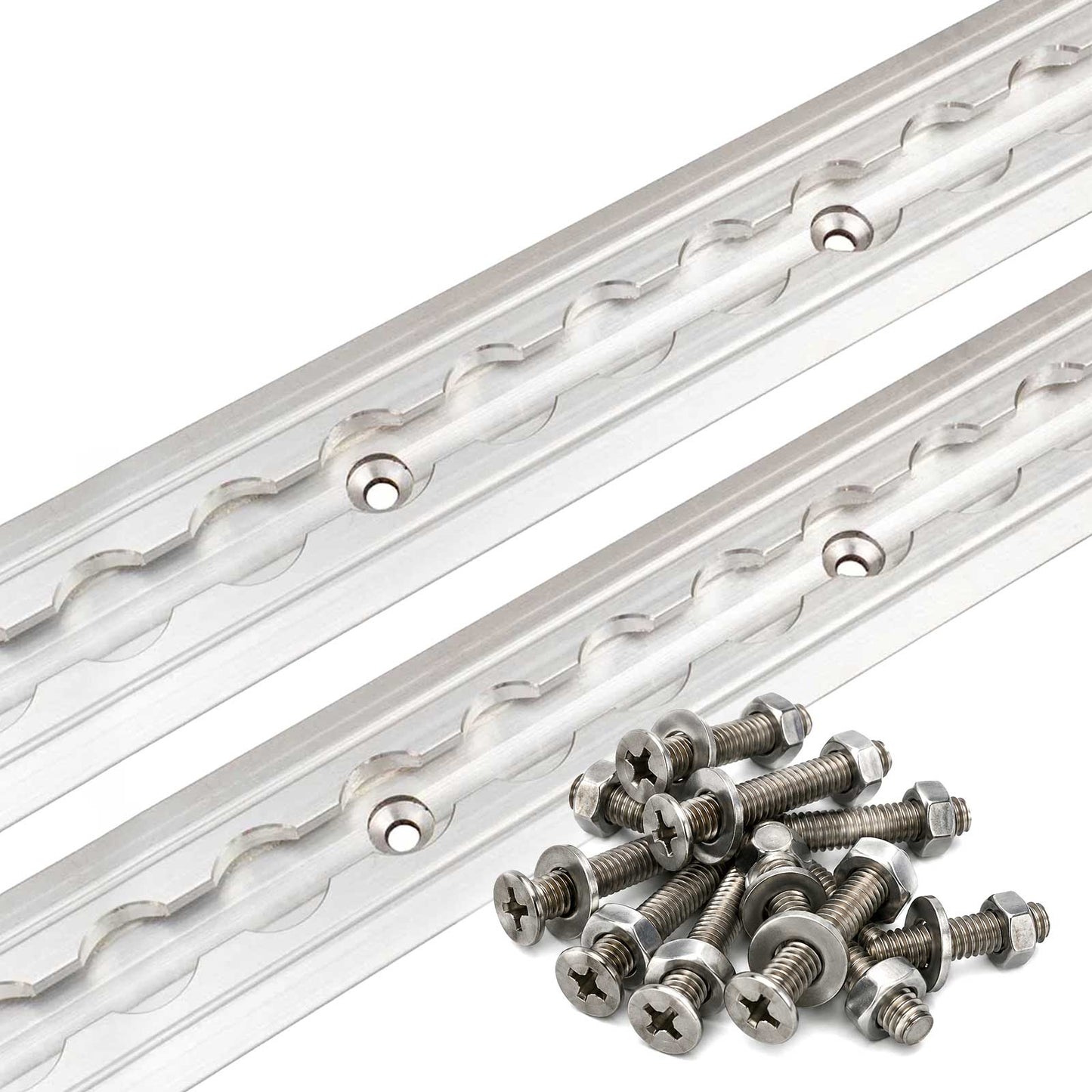 96" Flanged L-Track | Aluminum | 2-Pack