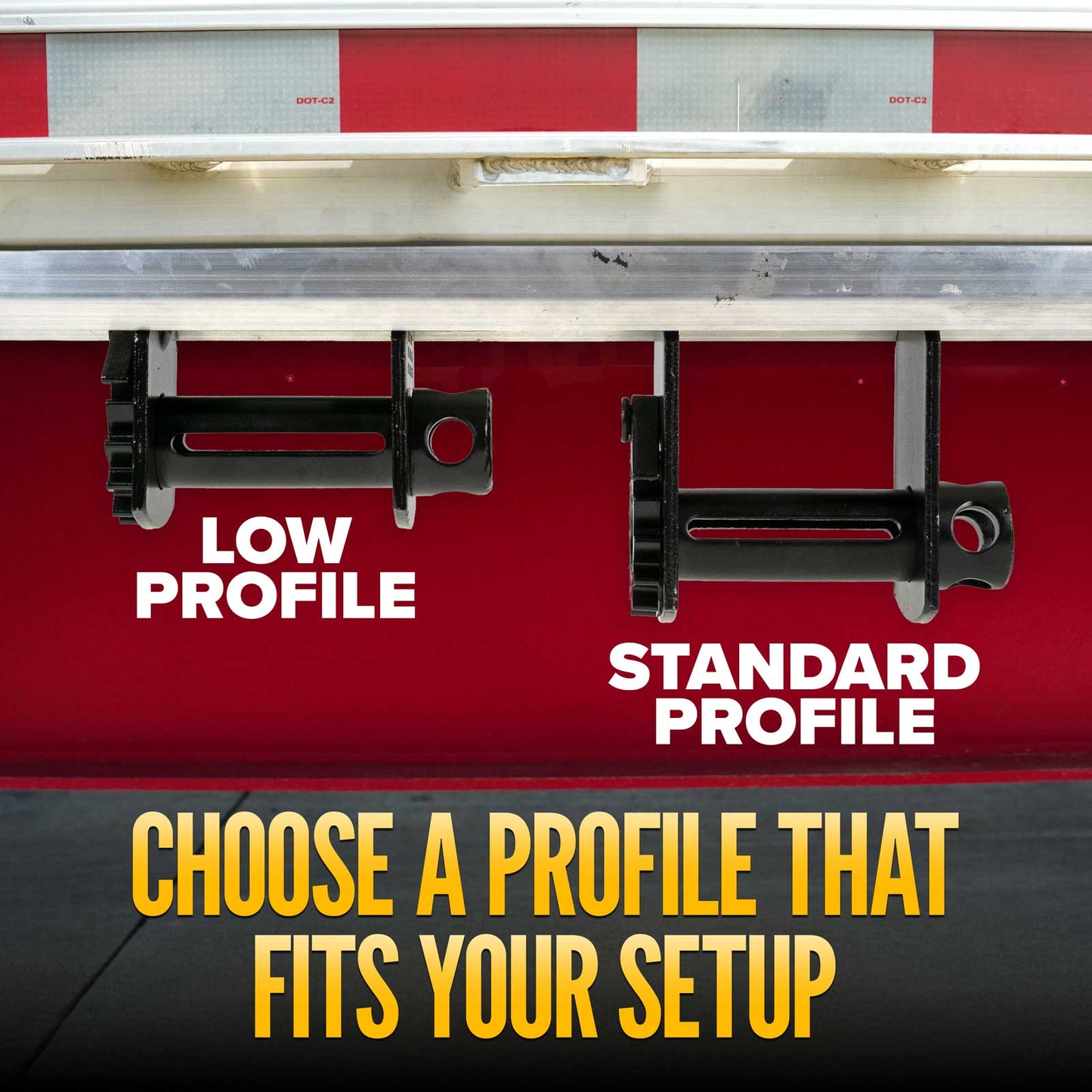 4" Low Profile Sliding C Track Flatbed Winch | 5-Pack