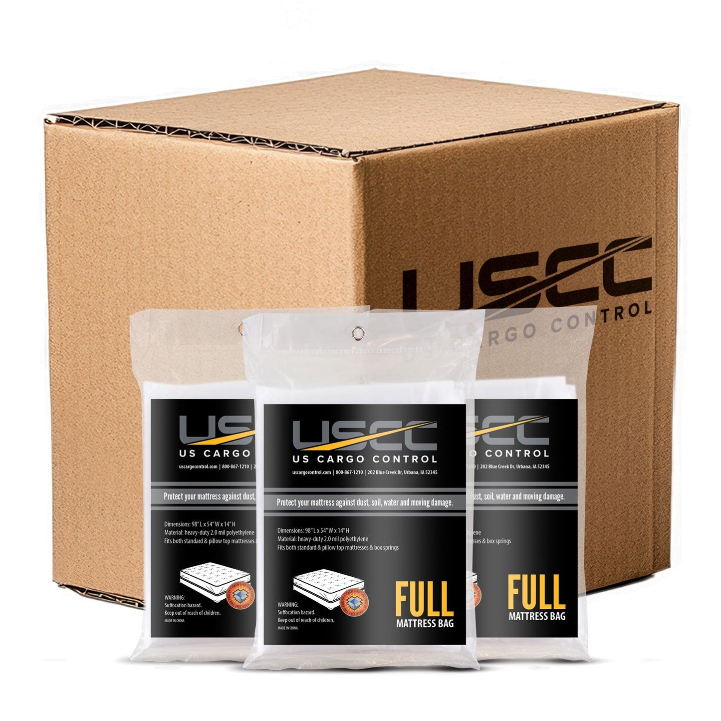 Heavy Duty Plastic Mattress Bag: Full | 54-Pack