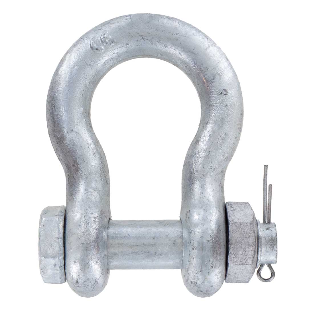 1-3/4" Galvanized Bolt Type Anchor Shackle - 25 Ton