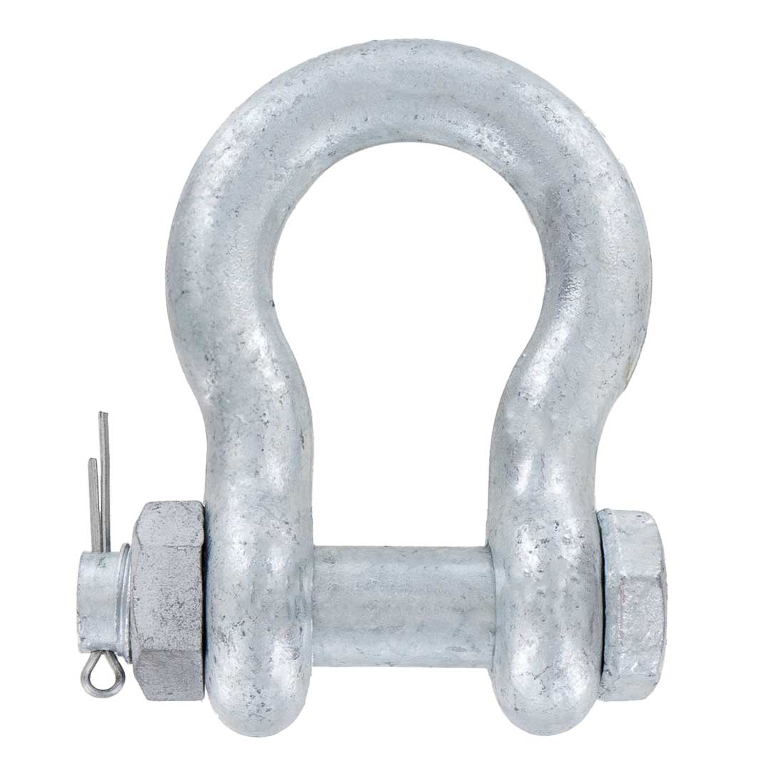 5/16" Galvanized Bolt Type Anchor Shackle - 0.75 Ton