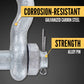7/8" Galvanized Bolt Type Anchor Shackle - 6.5 Ton