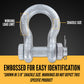 1-3/4" Galvanized Bolt Type Anchor Shackle - 25 Ton