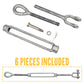 1-1/2" x 18" Jaw & Eye Galvanized Turnbuckle