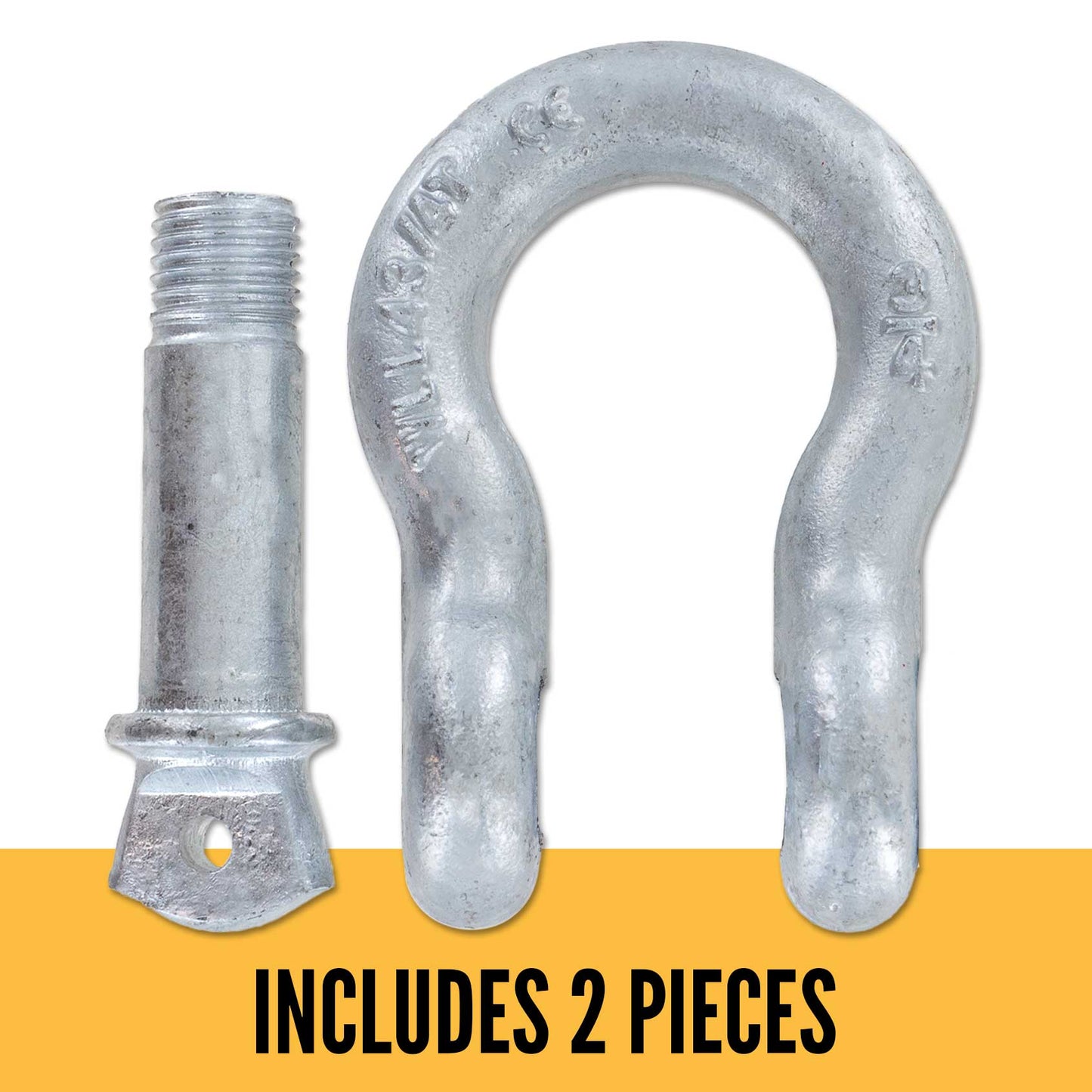 7/8" Galvanized Screw Pin Anchor Shackle - 6.5 Ton