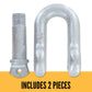 1/2" Galvanized Screw Pin Chain Shackle - 2 Ton