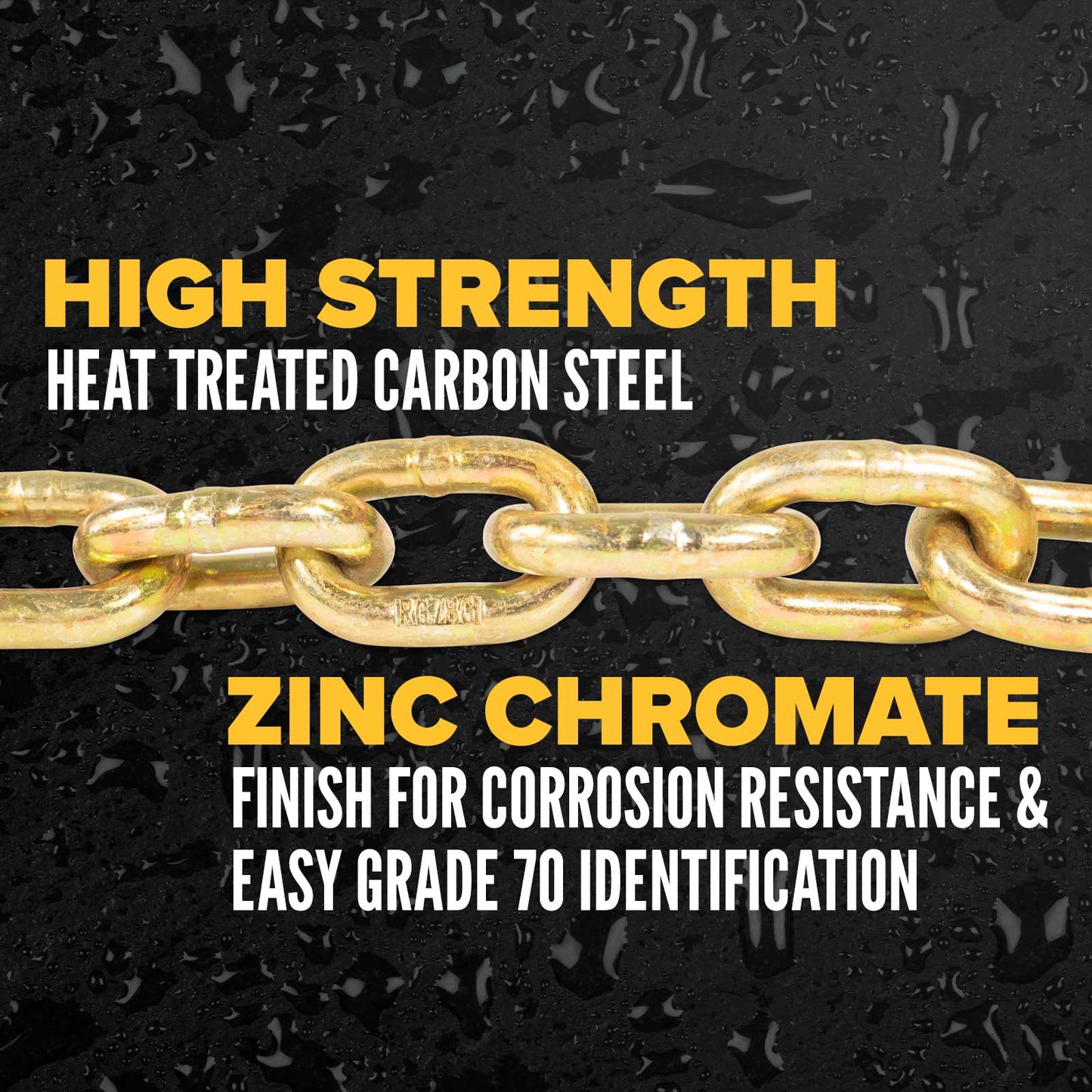 3/8" X 10' Grade 70 Transport Chain with Clevis Grab Hooks
