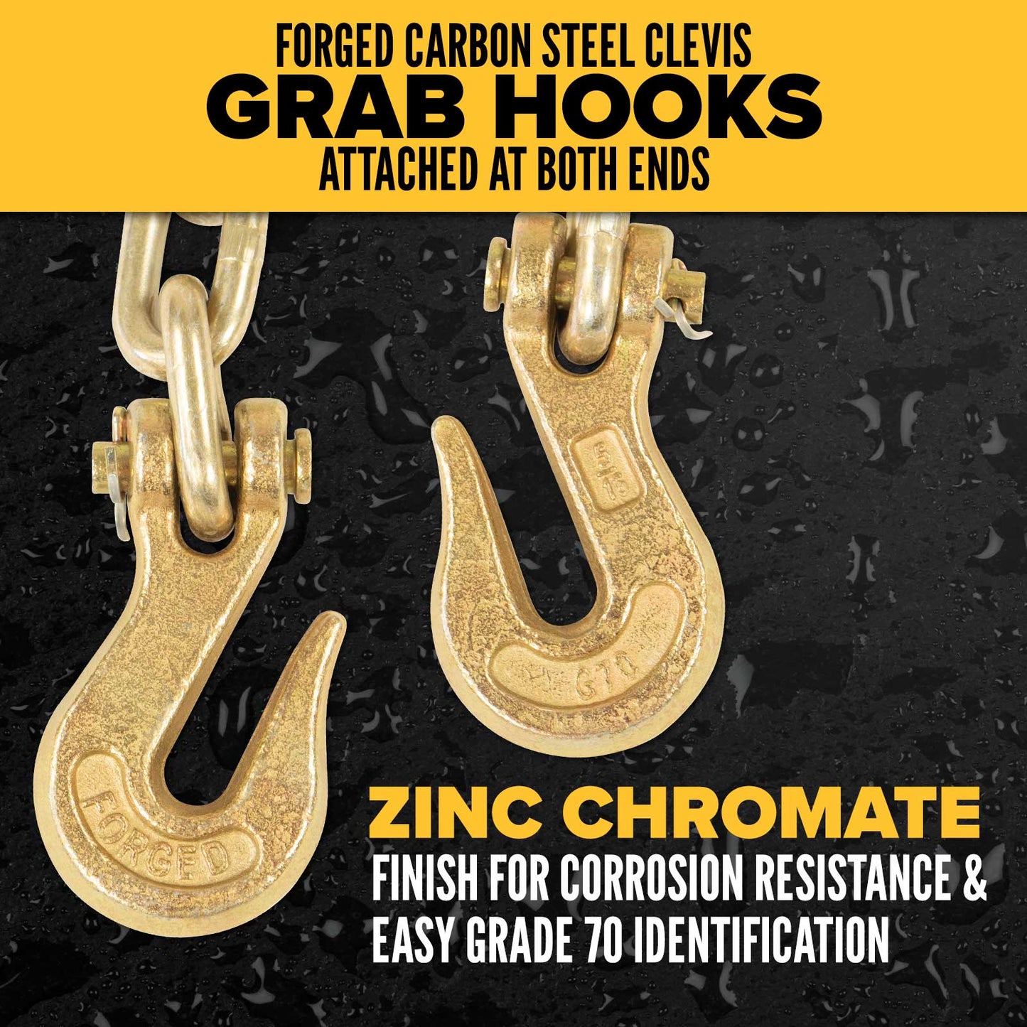 Transport Chain Grade 70 5/16" x 20' Standard Link - 2 Pack