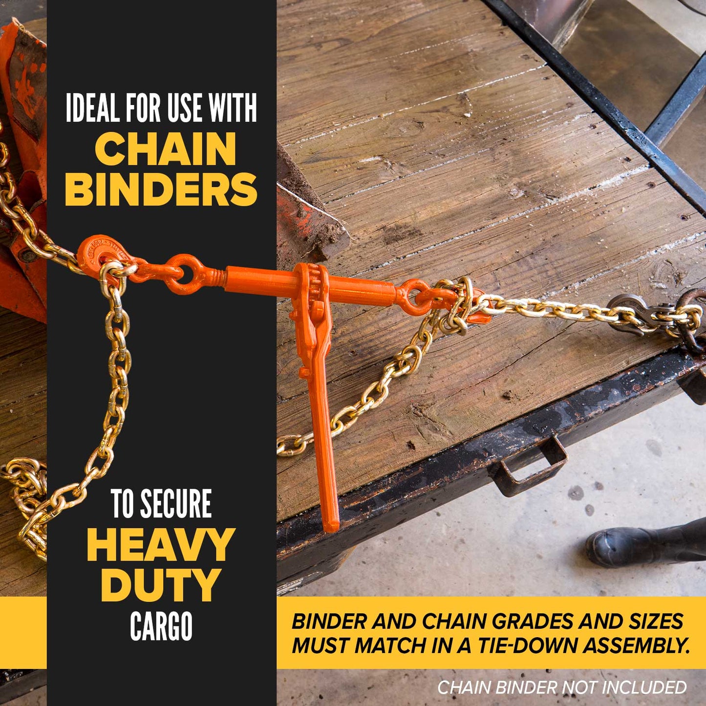 3/8" x 16' CM® Grade 70 Transport Chain with Clevis Grab Hooks | Made in USA