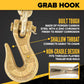 5/16" x 16' Grade 70 Transport Chain | Clevis Grab Hook & Clevis Slip Hook with Latch
