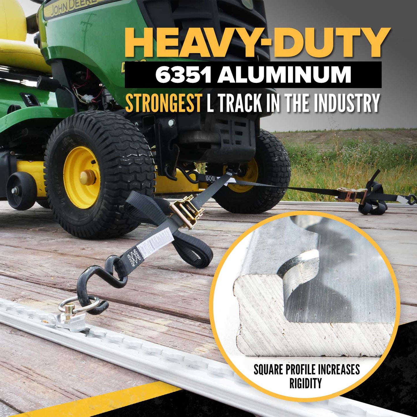 6' Heavy Duty L-Track - Airline-Style Kit | 6351-T6 Aluminum