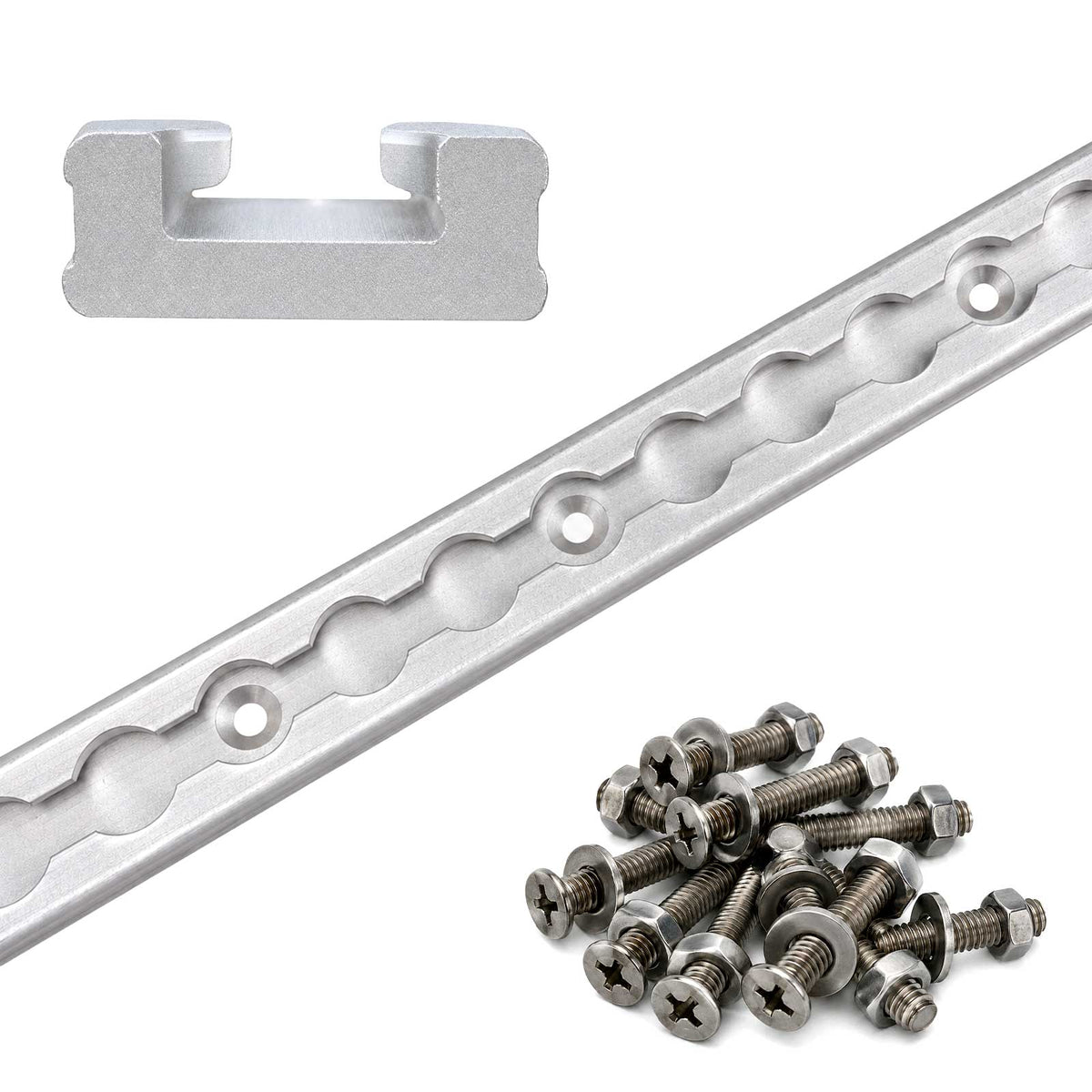 6' Heavy Duty L-Track - Airline-Style Kit | 6351-T6 Anodized Aluminum