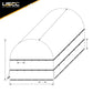Heavy Duty Coil Tarp - 6'x6'x6' - 18 oz. Black Tarp