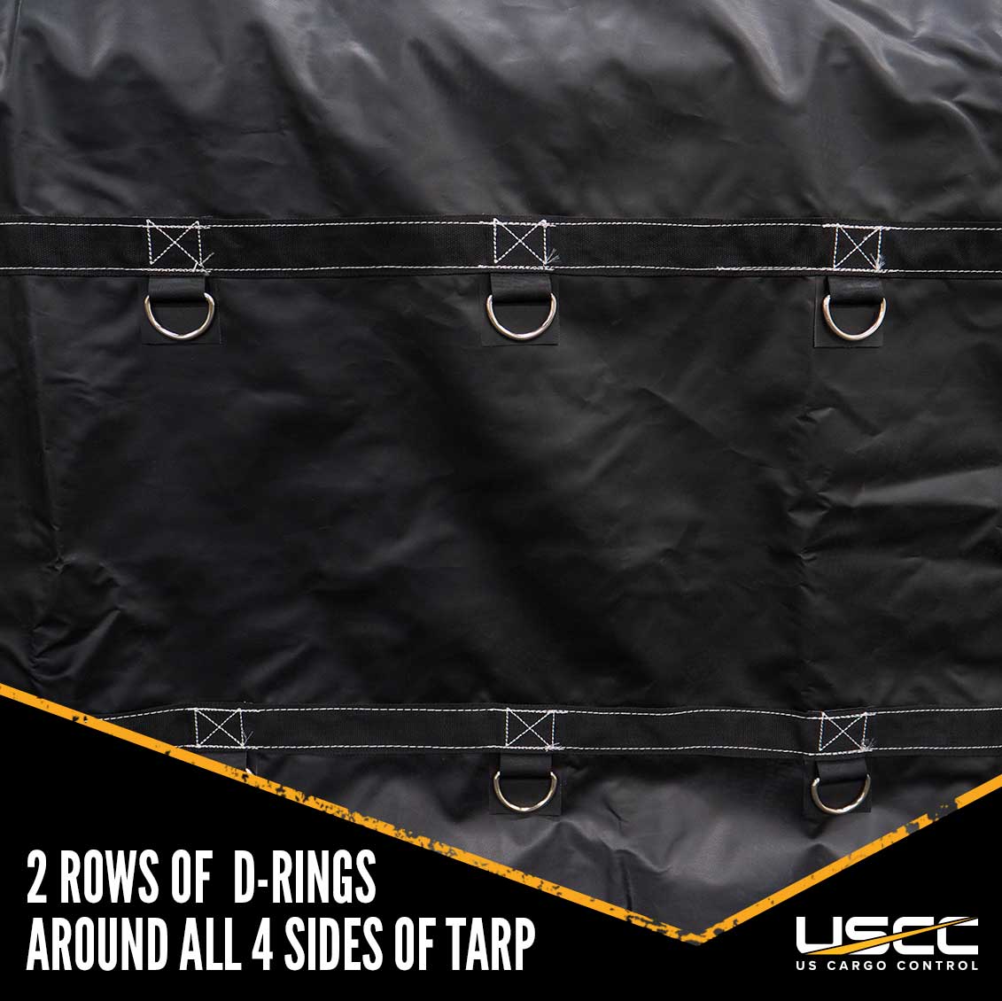 Heavy Duty Coil Tarp 6 footx6 footx6 foot 18 oz Black Tarp image 5 of 8