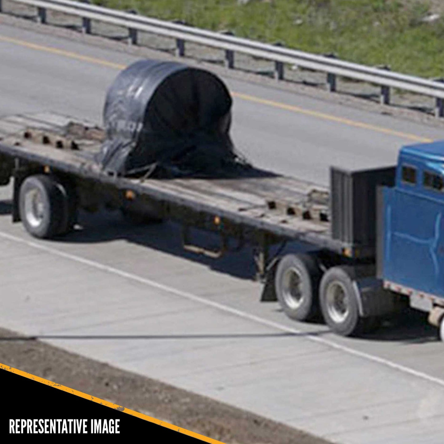 Heavy Duty Coil Tarp - 7'x7'x7' - 18 oz. Black Tarp