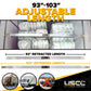 93" - 103" Aluminum E-Track Load Bar with Flat Latch Release - 3,000 lb Capacity | 100-Pack (Pallet)