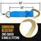 Heavy Duty 9-1/2" E-Track Rope Tie-Off - Blue | 6,000 lbs. BS