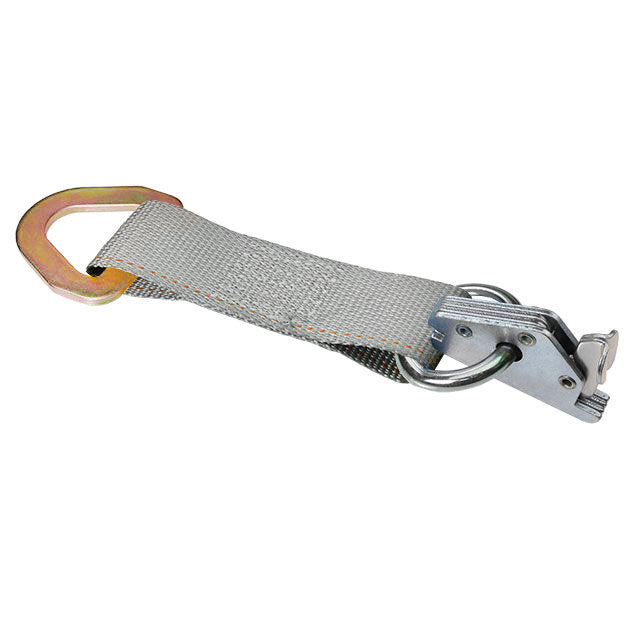  6" gray heavy-duty e track tie-off strap
