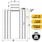 24' x 28' Heavy Duty Lumber Tarp | 8' Drop & Flap - 18 oz. Black Tarp