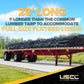 24' x 28' Heavy Duty Lumber Tarp | 8' Drop & Flap - 18 oz. Black Tarp