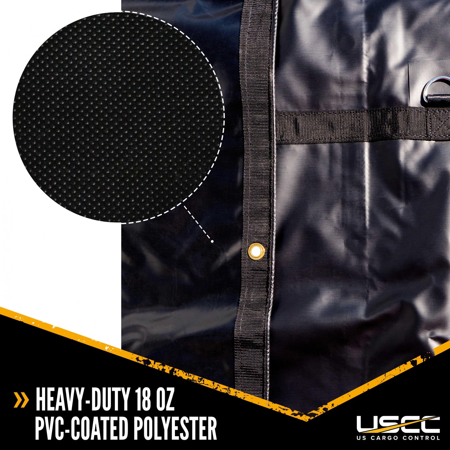 Heavy Duty Machinery Tarp - 30' x 30' - 18 oz. Black Tarp