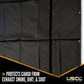 Heavy Duty Smoke Tarp - 10' x 12' - 18 oz. Black Tarp