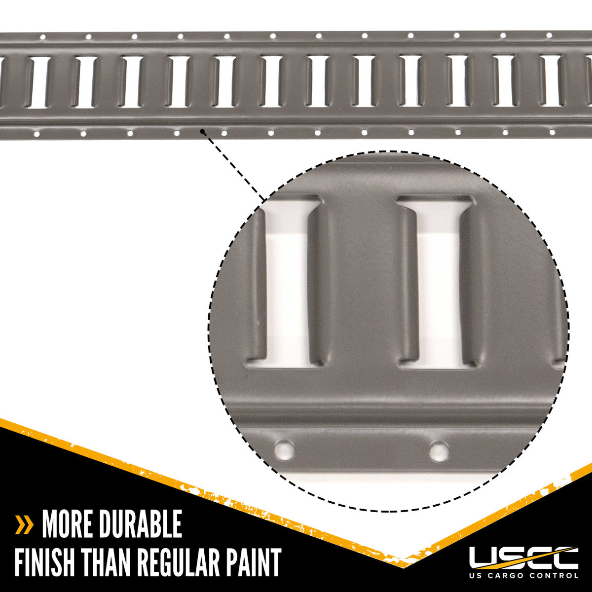 Dark Gray 2' Horizontal E-Track | Painted | 4-Pack