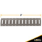 Dark Gray 2' Horizontal E-Track | Painted | 4-Pack