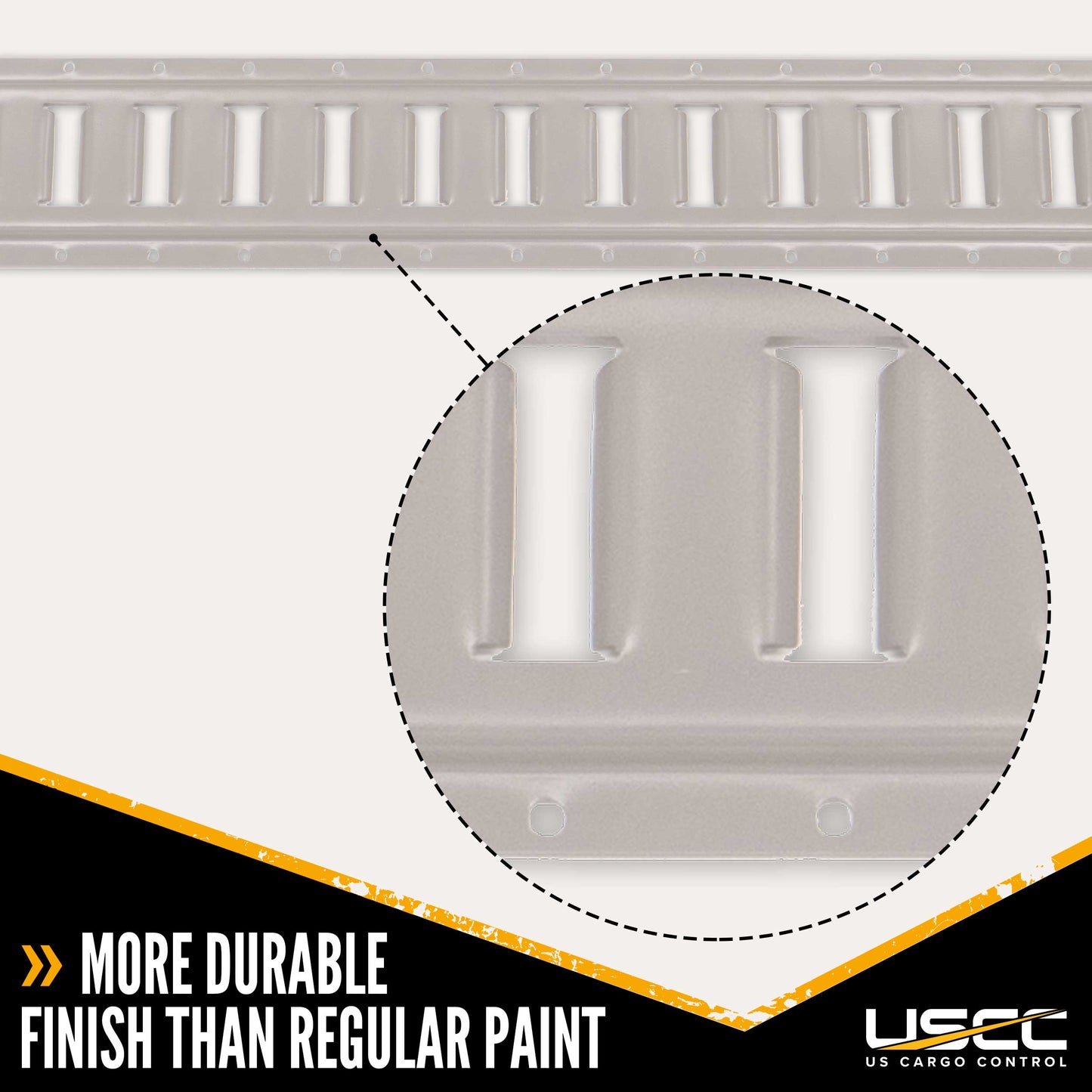 8' Horizontal E-Track Gray Painted