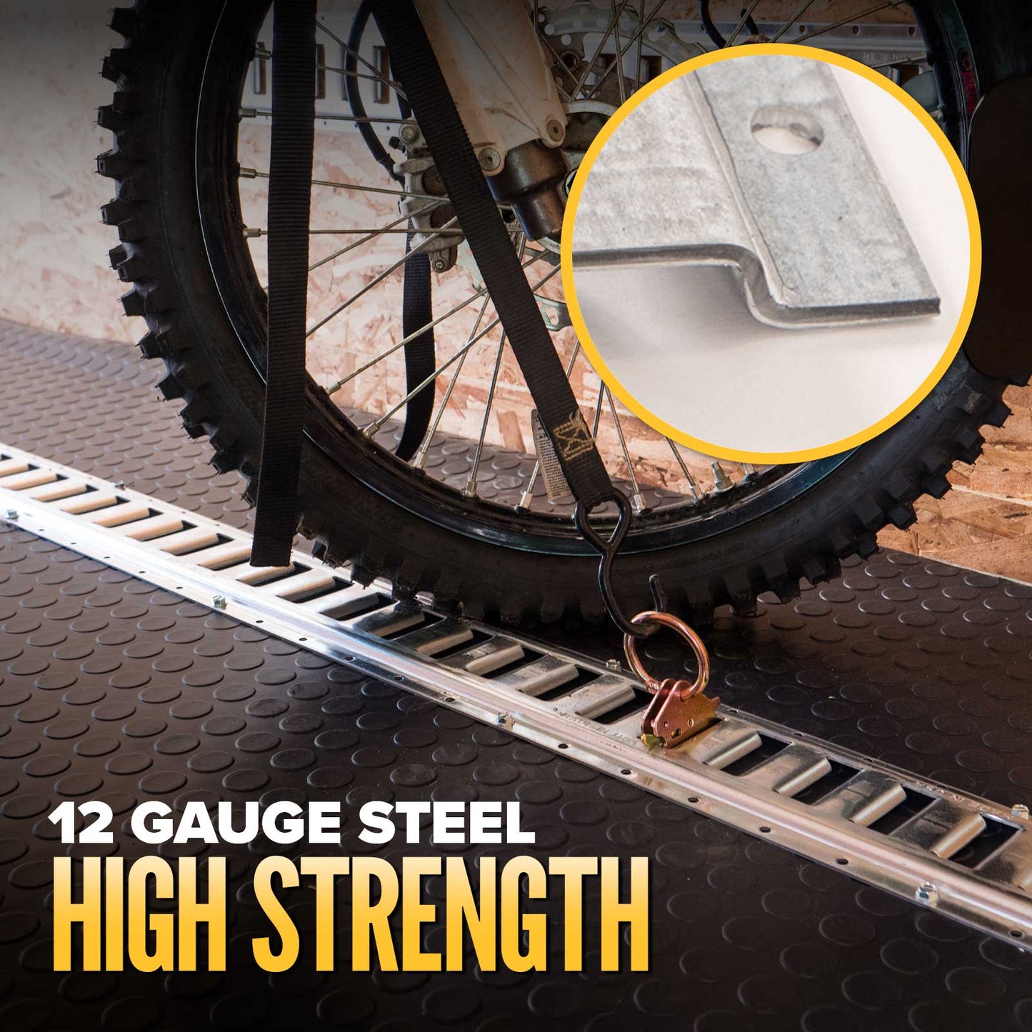 Galvanized 8' Horizontal E Track