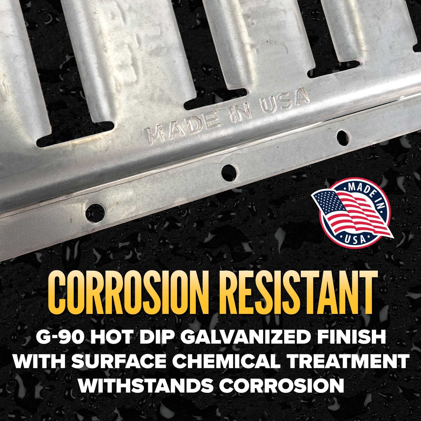 2' Horizontal Galvanized E Track (Box of 4)