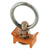 Single Stud L-Track Fitting with Stainless Steel Round Ring - Orange | 4,000 lbs. BS